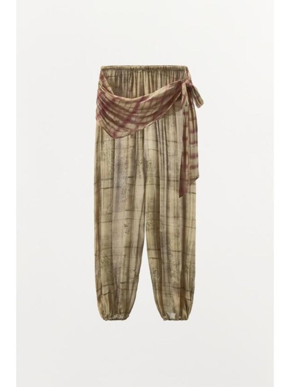 ZARA SCARF PRINT PANTS